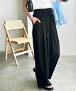 【SALE／20%OFF】GeeRA 上品見えダブルタックワイドイージーパンツ ジーラ パンツ その他のパンツ ベージュ ネイビー ブラック グレー ブラウン