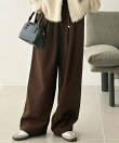 上品見えダブルタックワイドイージーパンツ