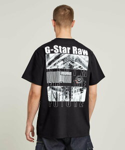 �ySALE�^40%OFF�zG-Star RAW �y�����V���b�v�zBARCODE BACK GRAPHIC LOOSE T-SHIRT/�o�b�N�O���t�B�b�N�v�����g�I�[�o�[�T�C�YT�V���c �W�[�X�^�[���D �g�b�v�X �J�b�g�\�[�ET�V���c �u���b�N�y���������z