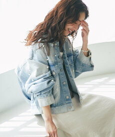 La boutique BonBon 【miki監修・360°カワイイ】パール付デニムジャケット ラブティックボンボン ジャケット・アウター デニムジャケット ネイビー ブルー【送料無料】