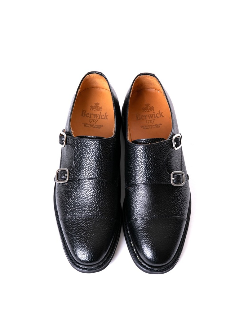バーウィック 革靴 モンクストラップ ビジネスシューズの人気商品