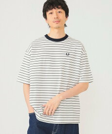 BEAMS FRED PERRY * BEAMS / 別注 ボーダー ピケ Tシャツ 24SS ビームス メン トップス カットソー・Tシャツ ホワイト ブラック【送料無料】