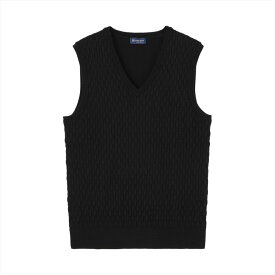 【SALE／30%OFF】BRICK HOUSE by Tokyo Shirts Vネックニットベスト バスケット柄 メンズ BM05J100DM50V00-49 トーキョーシャツ トップス ベスト・ジレ ブラック