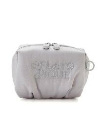gelato pique サテンギャザーポーチ ジェラートピケ 財布・ポーチ・ケース ポーチ ピンク イエロー【送料無料】