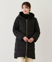 新品 ファー付きロングダウンコート ネイビー オーバーサイズ フリーML 