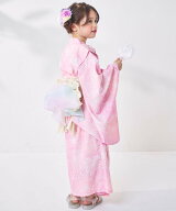【SALE／24%OFF】pairmanon 【簡単着付け】【すぽっと被れる】ガールズ ワンピース浴衣 帯2本セット ペア…
