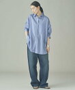 シャイニーストライプシャツ