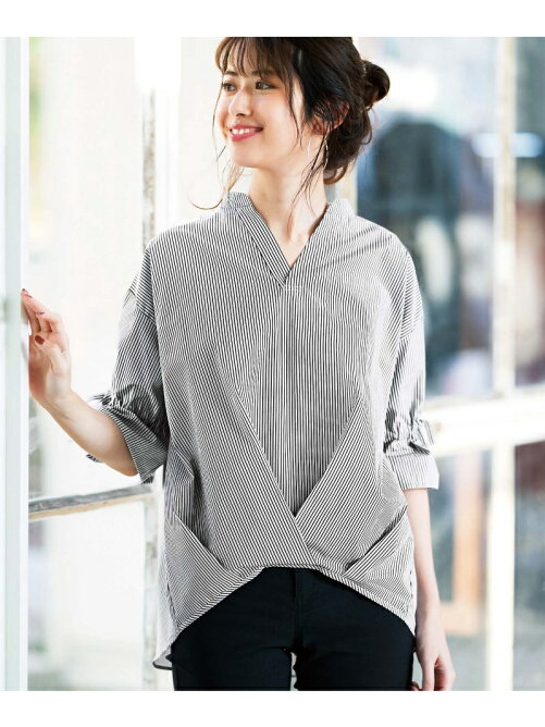 Geera タック リボン使いスキッパーシャツ Rakuten Fashion 楽天ファッション 旧楽天ブランドアベニュー T
