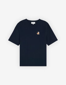 Maison Kitsune MAISON KITSUNE/(W)SPEEDY FOX PATCH COMFORT TEE-SHIRT メゾン キツネ トップス カットソー・Tシャツ ネイビー ホワイト イエロー【送料無料】