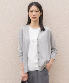 J.PRESS LADIES L 【WEB限定カラーあり・洗える】Vis/Peスパーク シアー カーディガン ジェイプレス トップス カーディガン グレー ホワイト ベージュ ネイビー【送料無料】