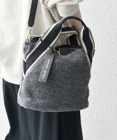 SHIPS any 《追加予約》【SHIPS any別注】Folna: 2WAY ライン リバーシブル ショルダー バッグ シップス バッグ ショルダーバッグ グレー ブラウン【送料無料】