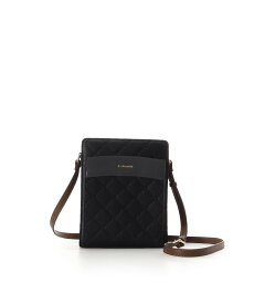 【SALE／30%OFF】& chouette 型押しモノグラム スクエアショルダーバッグ アンドシュエット バッグ ショルダーバッグ ブラック ホワイト【送料無料】