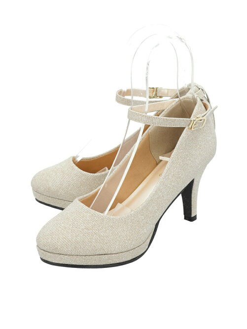 Mafmof Dulcis Regalo ラメ入りアンクルストラップパンプス Rakuten