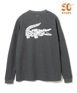 BEAMS 【別注】LACOSTE / ロゴ サーマル Tシャツ ビームス メン トップス カットソー・Tシャツ ブラック …