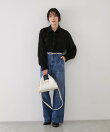 ハートスタッズストレートデニム