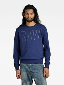 【SALE／50%OFF】G-Star RAW 【公式ショップ】RAW GRAPHIC SWEATER ジースターロゥ トップス スウェット・トレーナー ネイビー【送料無料】