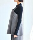 【美easy】ウーリッシュチュニック丈ビスチェ【セットアップ対応/洗える】