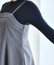 【美easy】ウーリッシュチュニック丈ビスチェ【セットアップ対応/洗える】