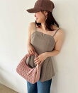 【美easy】ウーリッシュチュニック丈ビスチェ【セットアップ対応/洗える】