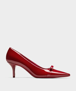 CHARLES & KEITH Dorian �h���A�� �p�e���g�{�E�|�C���e�b�h�g�D�X�e�B���b�g�q�[���p���v�X �`���[���Y�A���h�L�[�X �V���[�Y�E�C �p���v�X ���b�h�y���������z