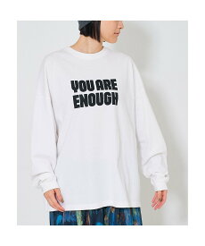 NOMINE 【ユニセックス】オーバーシルエット ロゴ ロンT ノミネ トップス カットソー・Tシャツ ホワイト グレー【送料無料】