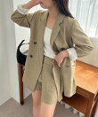 【サイズ展開あり/新色ツイード・チェック】Wテーラージャケット