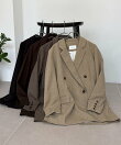 【サイズ展開あり/新色ツイード・チェック】Wテーラージャケット