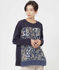 【SALE／42%OFF】EVEX by KRIZIA 【ウォッシャブル】カモフラージュパンサーコンビプルオーバーカットソー エヴェックス バイ クリツィア トップス カットソー・Tシャツ ネイビー ホワイト【送料無料】