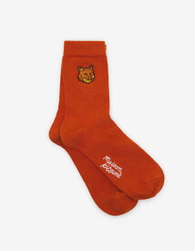 Maison Kitsune Maison Kitsune/(M)BOLD FOX HEAD SOCKS メゾン キツネ 靴下・レッグウェア 靴下 オレンジ【送料無料】