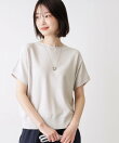 【洗える】後ろボタンフレンチスリーブニット