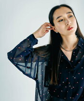 楽天市場】シアー シャツ（カラーネイビー）（トップス｜レディース