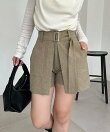 【セットアップ対応】スカートレイヤードショートパンツ
