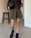 【セットアップ対応】スカートレイヤードショートパンツ