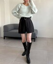 【セットアップ対応】スカートレイヤードショートパンツ