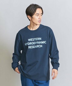 【SALE／70%OFF】BEAUTY&YOUTH UNITED ARROWS 【別注】 ＜Western Hydrodynamic Research＞ LOGO LS TEE/カットソー ユナイテッドアローズ アウトレット トップス カットソー・Tシャツ ネイビー ホワイト グレー