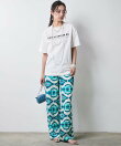 エスニックプリントリラックスパンツ<大きいサイズ有>シックスタイル