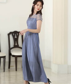 PourVous パンツドレス謝恩会 母 結婚式パーティードレスお呼ばれオケージョンドレス同窓会 プールヴー ワンピース・ドレス ドレス ネイビー ベージュ ブルー【送料無料】