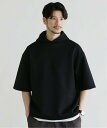 SPU 【セットアップ対応】ハイポンチ半袖プルパーカー カジュアル トップス パーカー・フーディー ブラウン グレー ブラック ネイビー カーキグリーン ベージュ【送料無料】