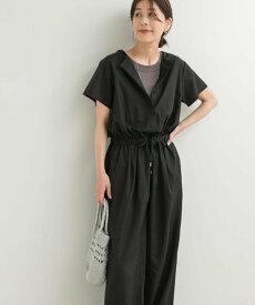【SALE／40%OFF】URBAN RESEARCH DOORS リネンMIXコンビネゾン アーバンリサーチドアーズ オールインワン・オーバーオール オーバーオール・サロペット ブラック【送料無料】
