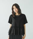 ひんやり涼しい/フローズン裾フリル切り替えTシャツ/872700