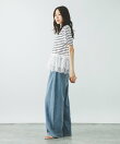 ひんやり涼しい/フローズン裾フリル切り替えTシャツ/872700