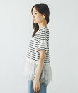 ひんやり涼しい/フローズン裾フリル切り替えTシャツ/872700