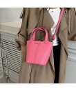 バケツ型 PUレザー ハンドバッグ 春夏