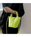 バケツ型 PUレザー ハンドバッグ 春夏