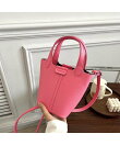 バケツ型 PUレザー ハンドバッグ 春夏