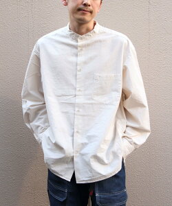 ORCIVAL ORCIVAL/(U)ORCIVAL/BAND COLLAR POPLIN LONG SLEEVE SHIRT OR-B0444 GDP �X�e�b�v�X �g�b�v�X �V���c�E�u���E�X �x�[�W�� �z���C�g �O���[ �C�G���[�y���������z