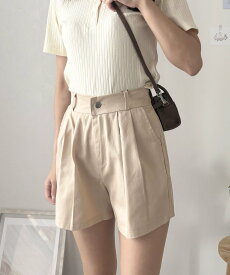 【SALE／50%OFF】Amulet 【Amulet】タック入りキュロットパンツ アミュレット パンツ キュロット ベージュ ブラウン グレー カーキグリーン ホワイト ブラック パープル