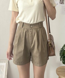 【SALE／50%OFF】Amulet 【Amulet】タック入りキュロットパンツ アミュレット パンツ キュロット ベージュ ブラウン グレー カーキグリーン ホワイト ブラック パープル