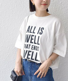 SHIPS WOMEN 【SHIPS別注】81BRANCA:5分袖 ロゴ TEE 24SS ◇ シップス トップス カットソー・Tシャツ ホワイト グレー ベージュ【送料無料】