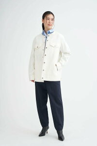 WA.CLOTH ESSENTIAL �yWA.CLOTH�zCT COLLAB NO COLLAR JACKET ���[���`�p�[�N �W���P�b�g�E�A�E�^�[ �m�[�J���[�W���P�b�g �z���C�g�y���������z